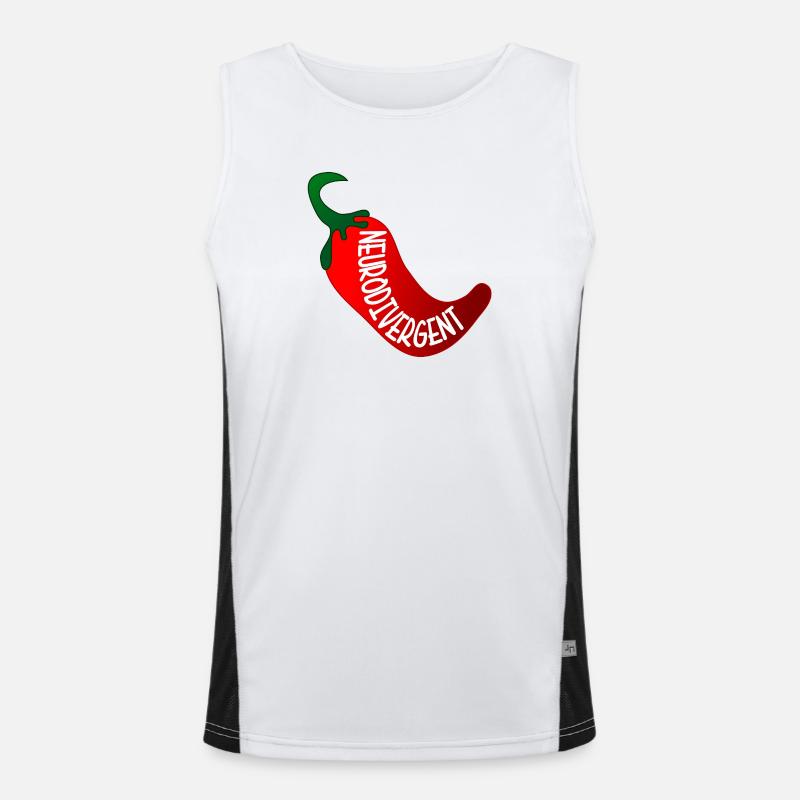 NEURODIVERGENT ADHD - Men's Functional Contrast Tank Top - white/black