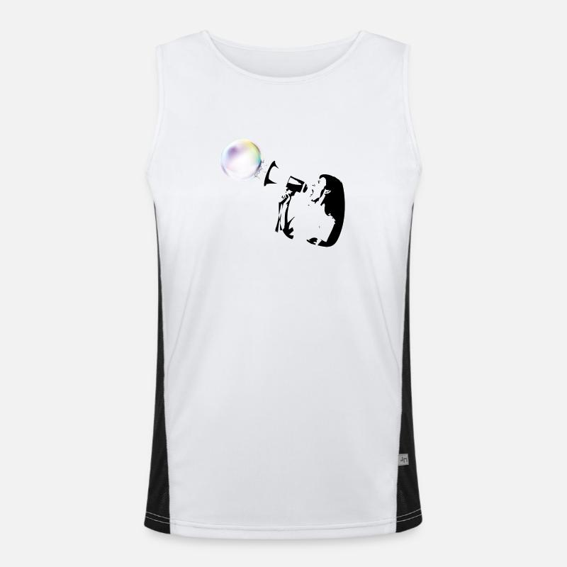 bubble shot Men's Functional Contrast Tank Top 