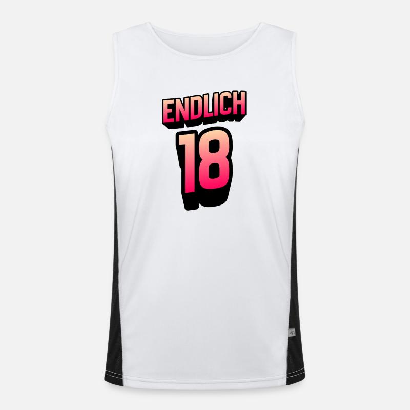 Finally 18 Gradient Neon - Men's Functional Contrast Tank Top - white/black
