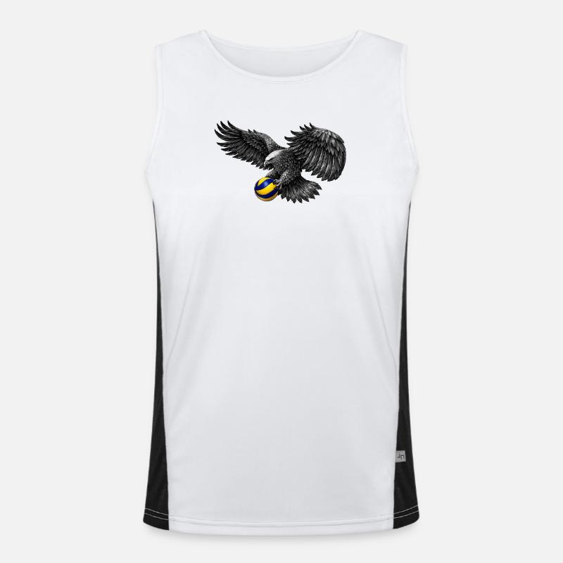 Adler mit Volleyball Funktionelles Kontrast-Tank Top für Männer