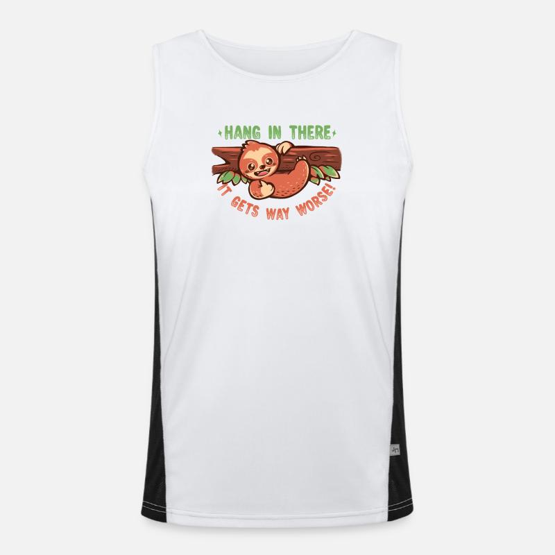 Halte durch, es wird noch viel schlimmer Funktionelles Kontrast-Tank Top für Männer 