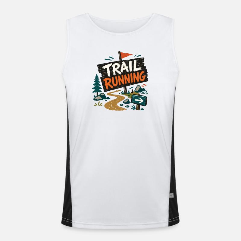 trail running Men's Functional Contrast Tank Top 