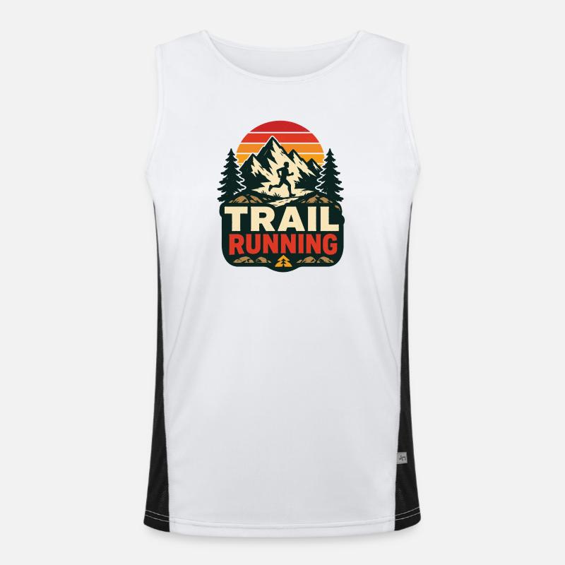 trail running Men's Functional Contrast Tank Top 