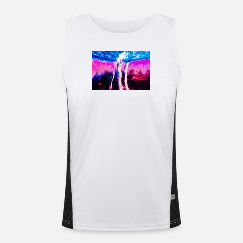 Neon Rift Psychedelic Men's Functional Contrast Tank Top 