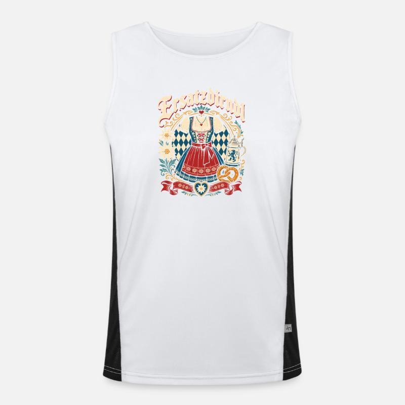 Bayerisches Dirndlzauber Funktionelles Kontrast-Tank Top für Männer 