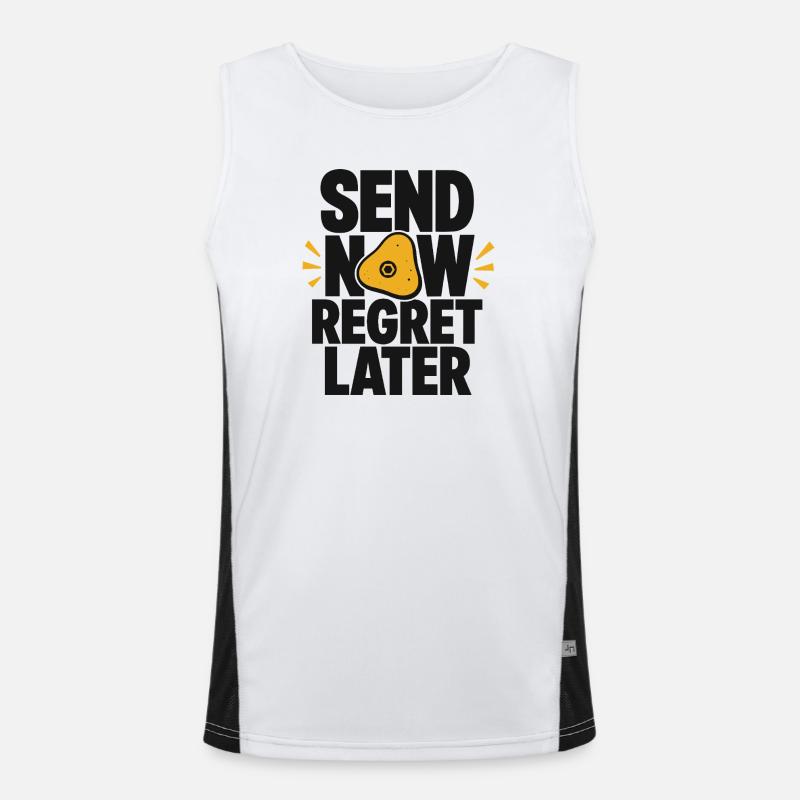 Send Now Regret Later Boulder Men's Functional Contrast Tank Top 