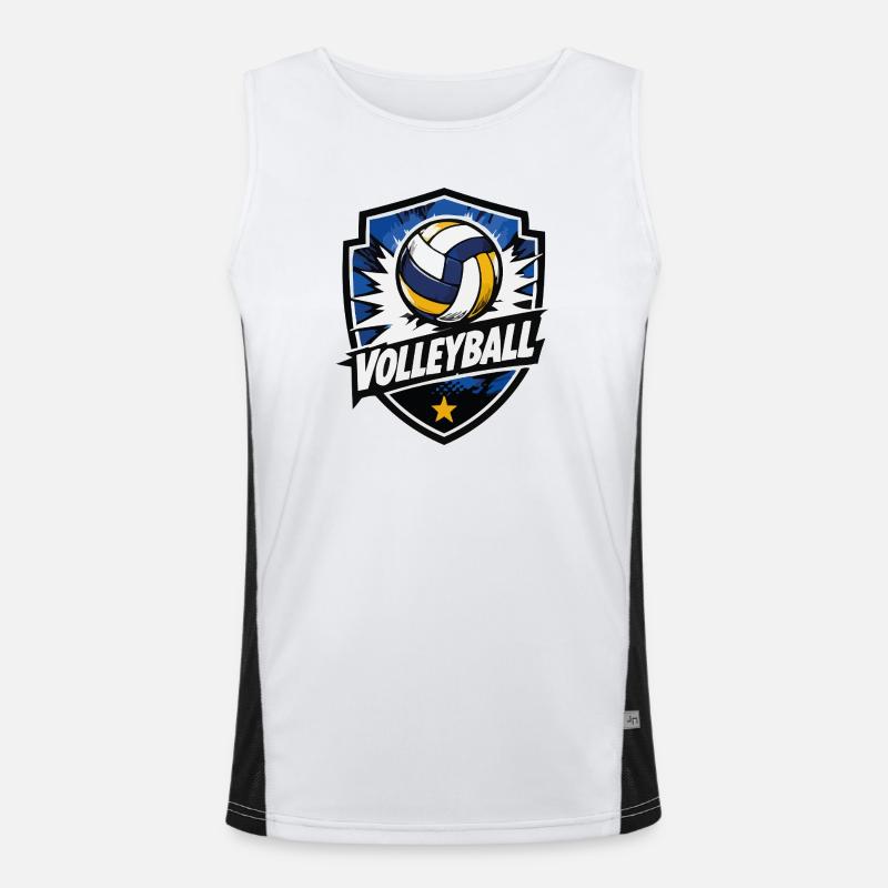 Volleyball Shield Dynamics - Men's Functional Contrast Tank Top - white/black