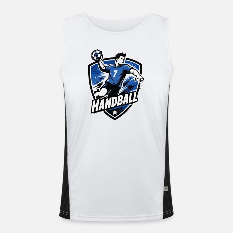 Handball Striker Blue Shield Men's Functional Contrast Tank Top 