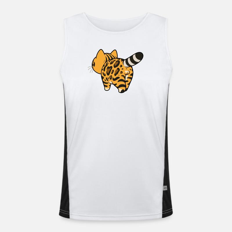 Leopard pattern converter - Men's Functional Contrast Tank Top - white/black