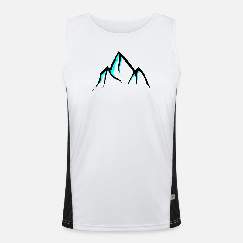 Mountains Mountains - Men's Functional Contrast Tank Top - white/black