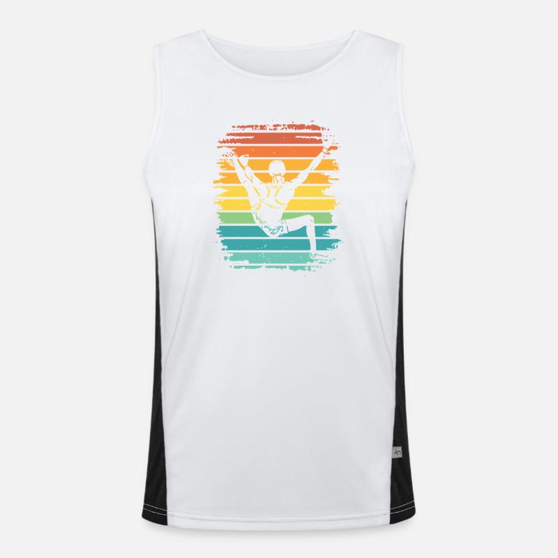 Boulderer Boulder Bouldering - Men's Functional Contrast Tank Top - white/black