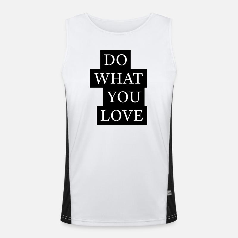 Do What You Love Statement Men's Functional Contrast Tank Top 