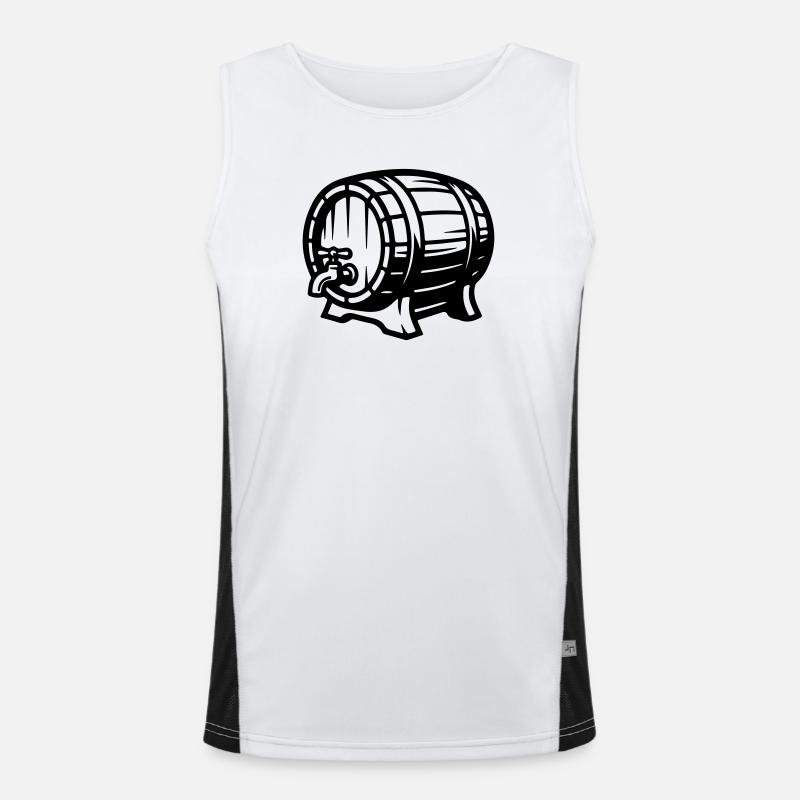 Bierfass Symbol Bier Funktionelles Kontrast-Tank Top für Männer 