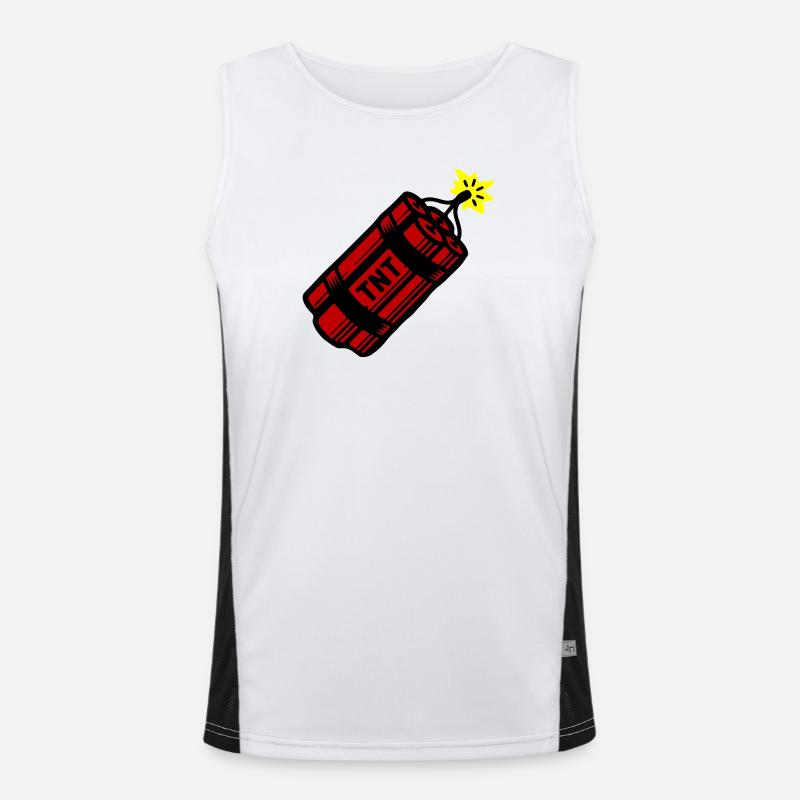 Dynamite Tnt - Men's Functional Contrast Tank Top - white/black
