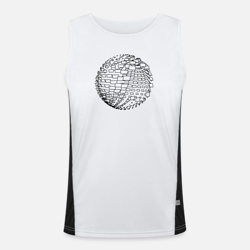Parametric Kugel Funktionelles Kontrast-Tank Top für Männer 