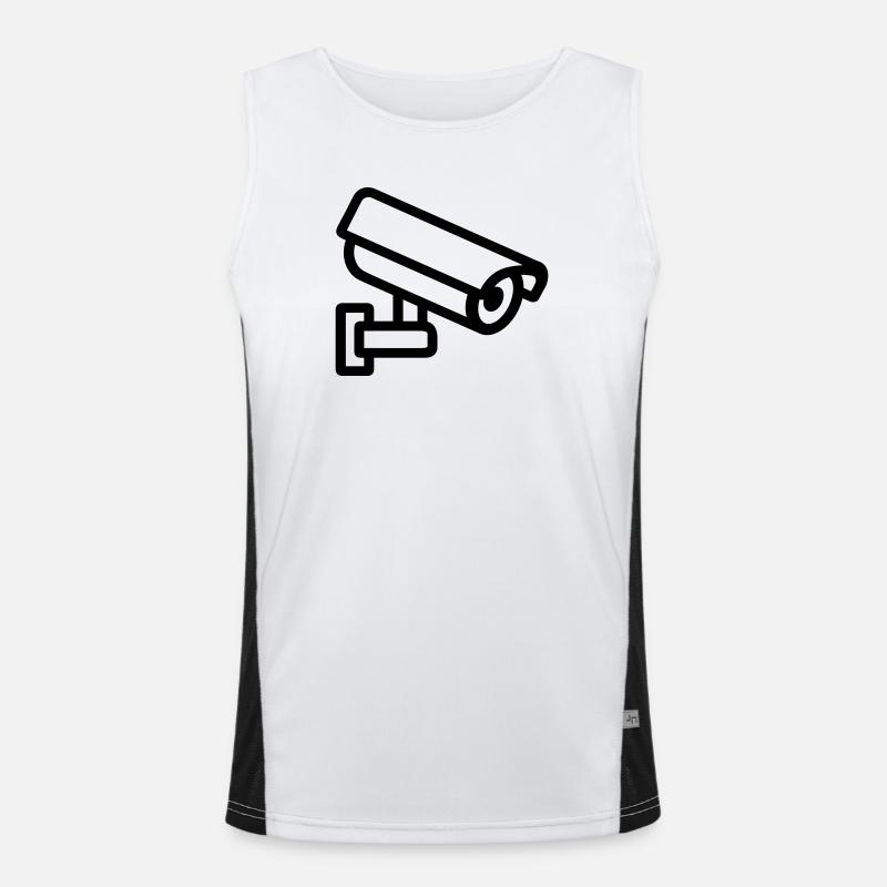 Kamera Funktionelles Kontrast-Tank Top für Männer 
