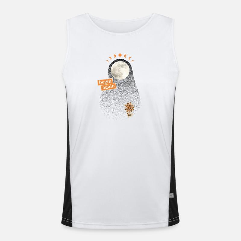 New beginning: begin again Men's Functional Contrast Tank Top 