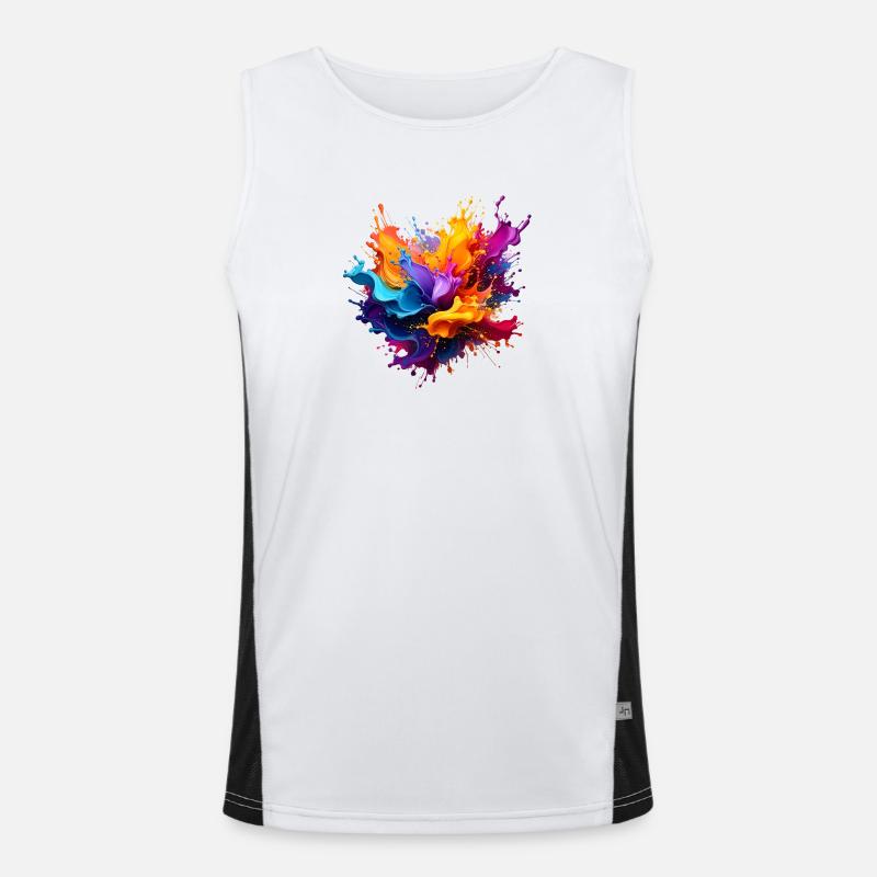 Farbspritzer Explosion Funktionelles Kontrast-Tank Top für Männer 