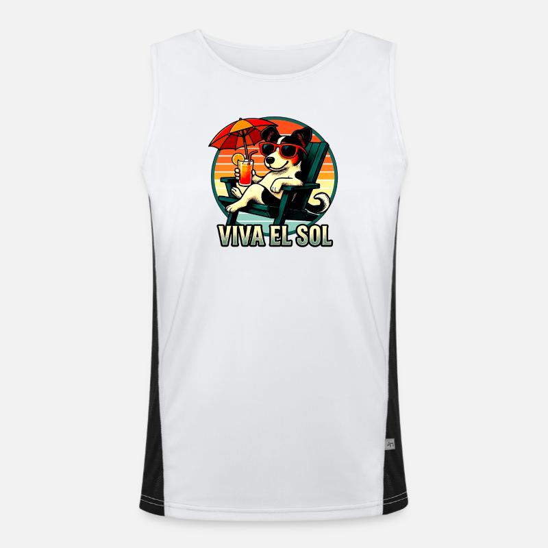 VIVA EL SOL Funktionelles Kontrast-Tank Top für Männer 