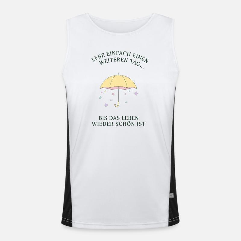 Pastellschirm Tagträume Spruch Funktionelles Kontrast-Tank Top für Männer 