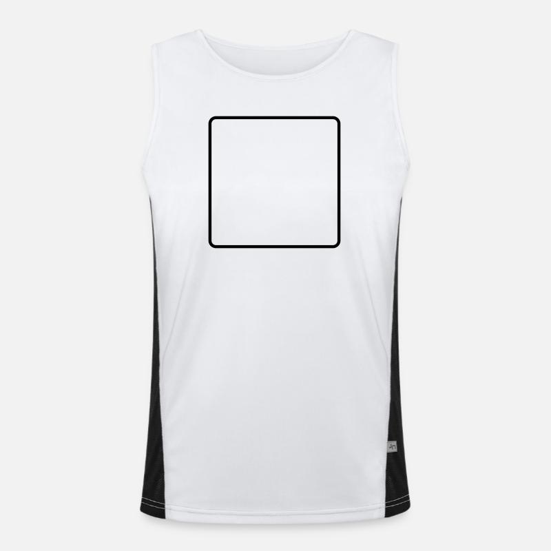 Frame Empty - Men's Functional Contrast Tank Top - white/black