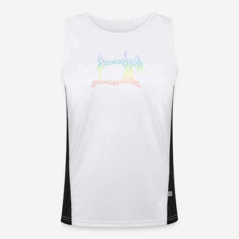 sewing machine Men's Functional Contrast Tank Top 