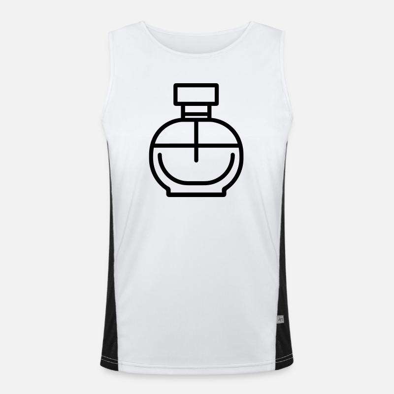 perfume bottle - Men's Functional Contrast Tank Top - white/black