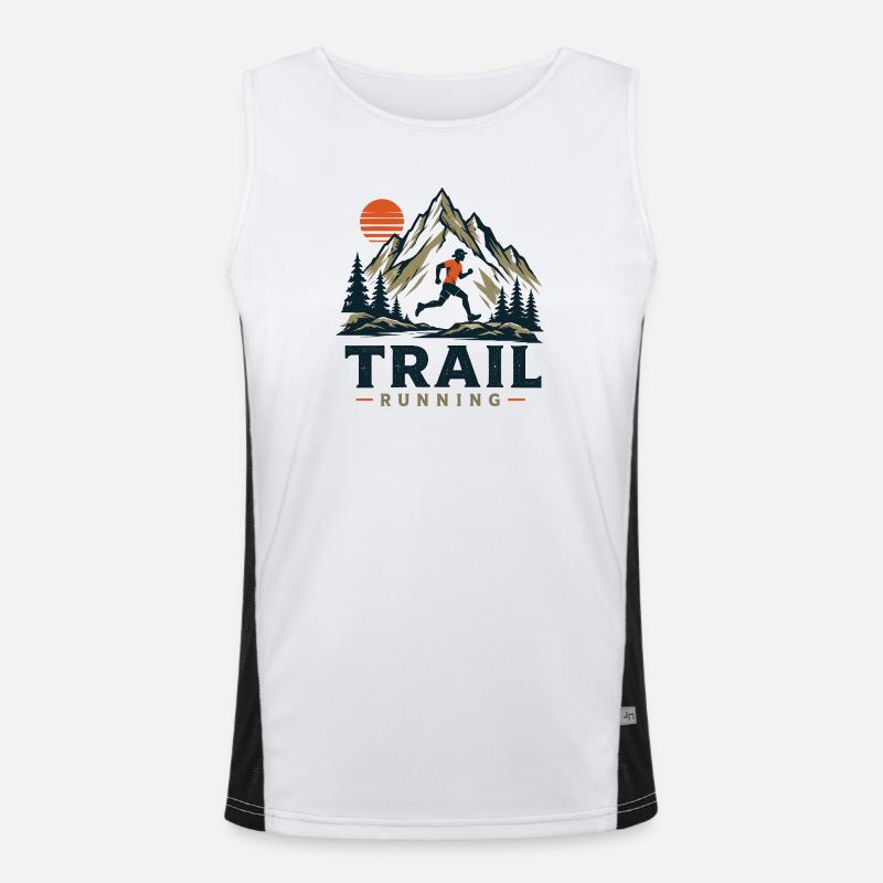 trail running Men's Functional Contrast Tank Top 