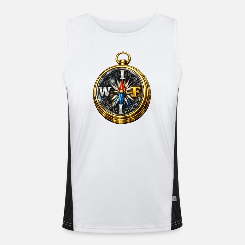 Compass with WIFI Men's Functional Contrast Tank Top 