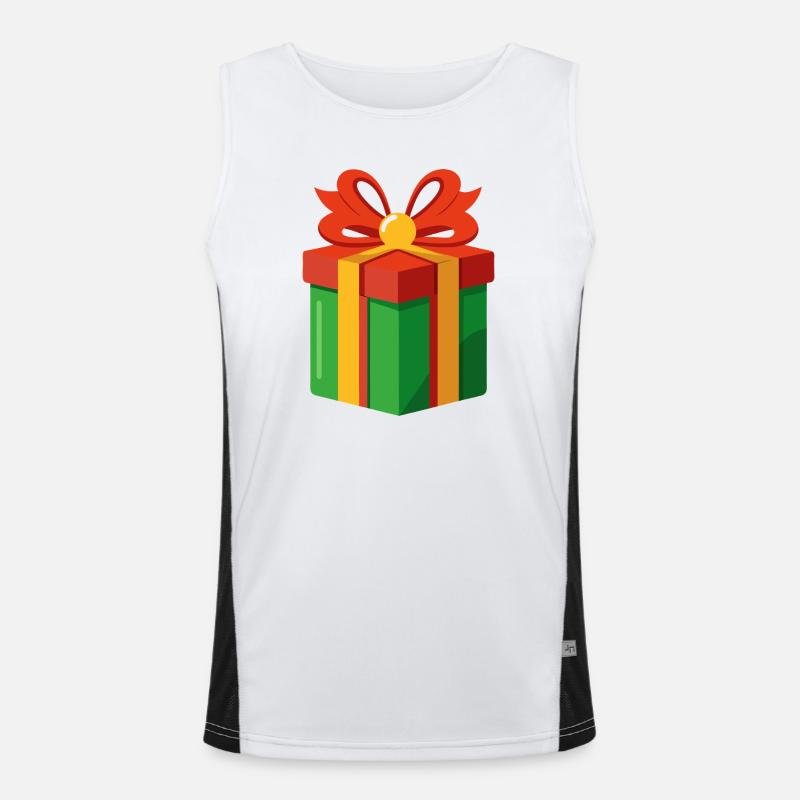 gift - Men's Functional Contrast Tank Top - white/black