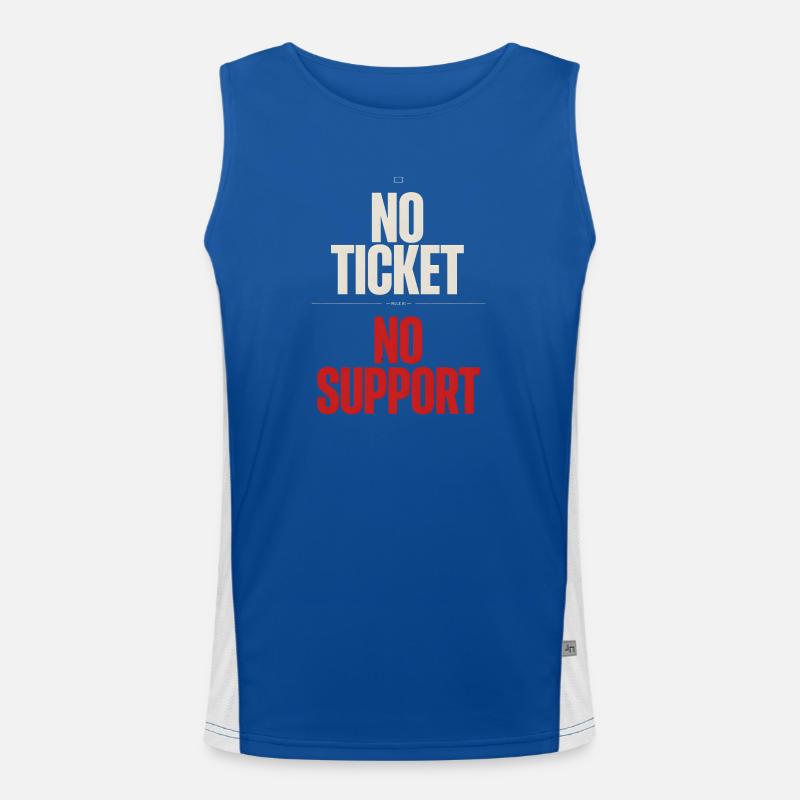 No Ticket No Support Informatiker IT Administrator Funktionelles Kontrast-Tank Top für Männer 
