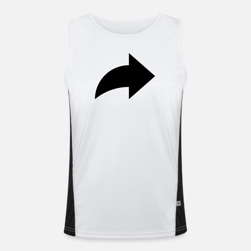 Pfeil, share - Men's Functional Contrast Tank Top - white/black