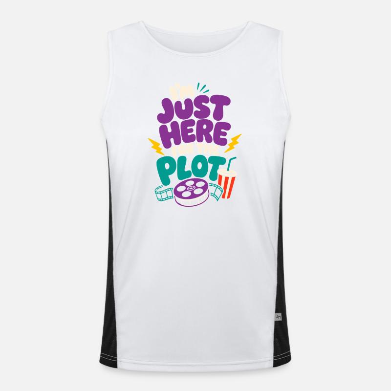 Just Here For The Plot Men's Functional Contrast Tank Top 