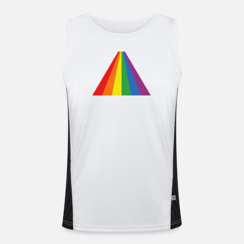 Rainbow Triangle Bold - Men's Functional Contrast Tank Top - white/black