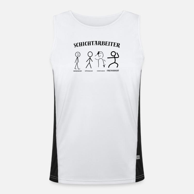 Schichtarbeiter Funktionelles Kontrast-Tank Top für Männer 