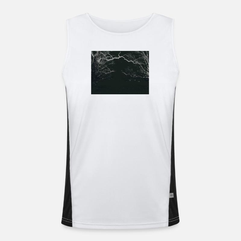 Night Forest Mirror Image Men's Functional Contrast Tank Top 