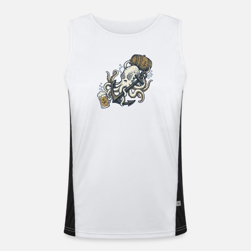 Beer Squid Men's Functional Contrast Tank Top 