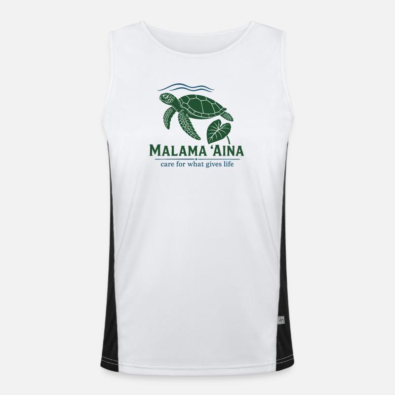 Malama Aina Turtle Men's Functional Contrast Tank Top 