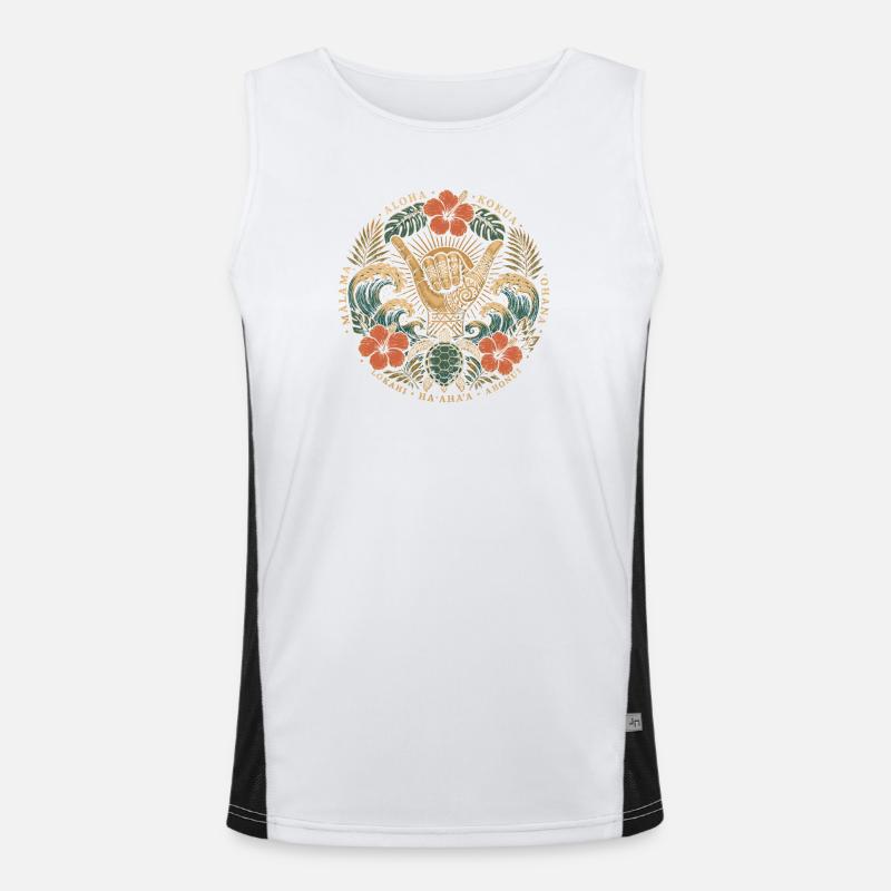 Aloha Shaka Values Men's Functional Contrast Tank Top 