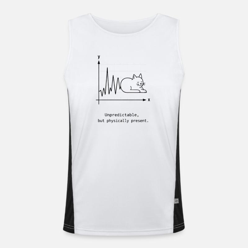 Unpredictable but Physically Present - Men's Functional Contrast Tank Top  - white/black