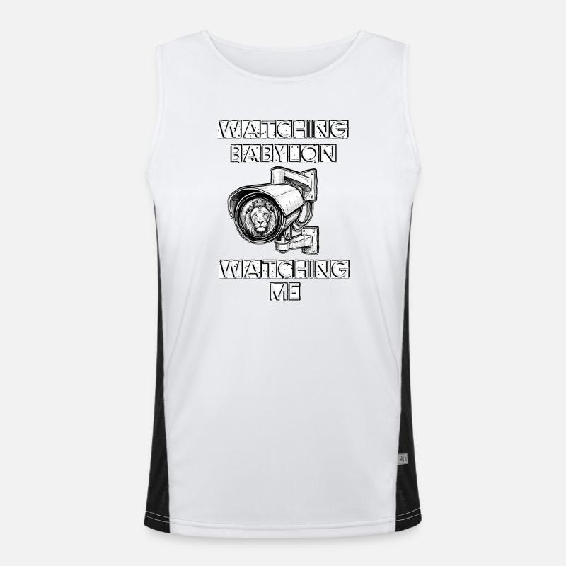 Watching Babylon Funktionelles Kontrast-Tank Top für Männer 