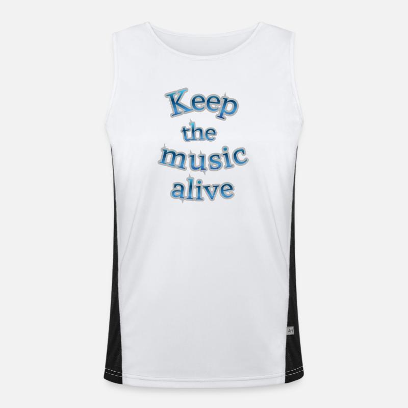 Keep music alive Men's Functional Contrast Tank Top 