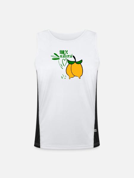 Lemons - Men's Functional Contrast Tank Top  - white/black