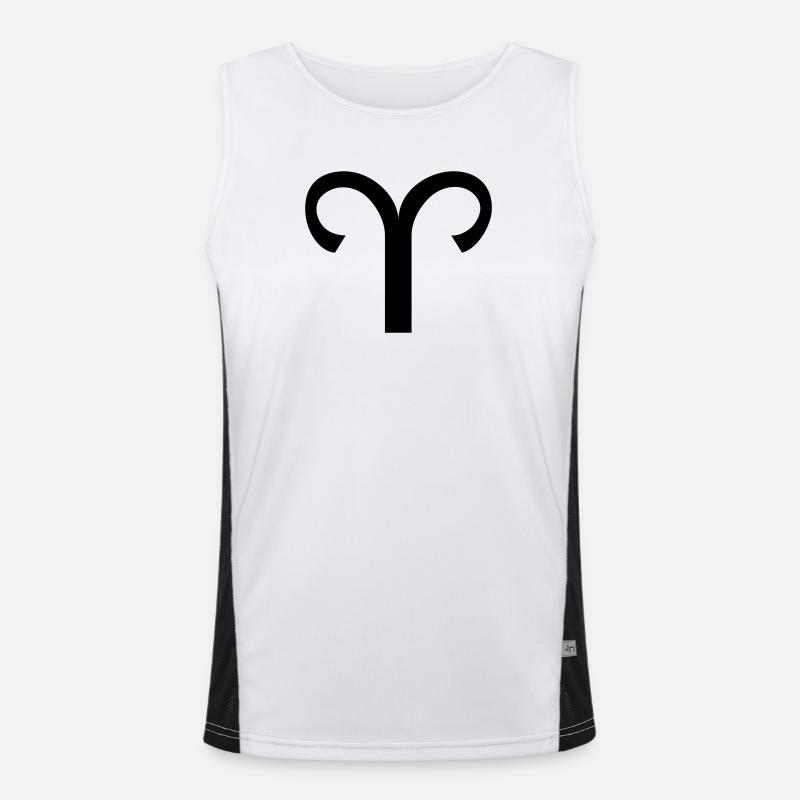 Sternzeichen Widder Funktionelles Kontrast-Tank Top für Männer 