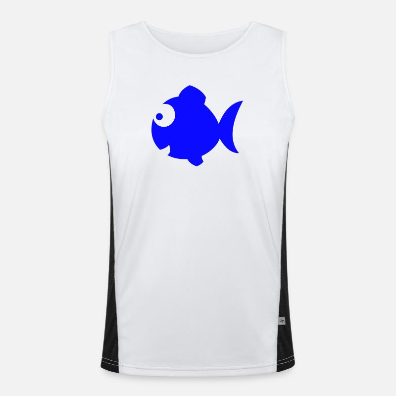 Fisch Funktionelles Kontrast-Tank Top für Männer 