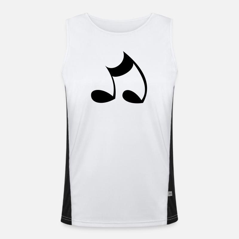 Note - Men's Functional Contrast Tank Top  - white/black