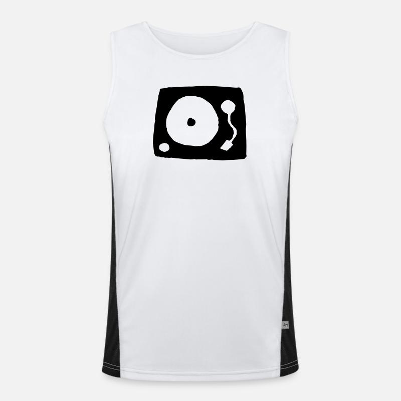 Record player Men's Functional Contrast Tank Top 