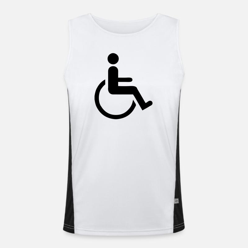 Rollstuhlfahrer Funktionelles Kontrast-Tank Top für Männer 