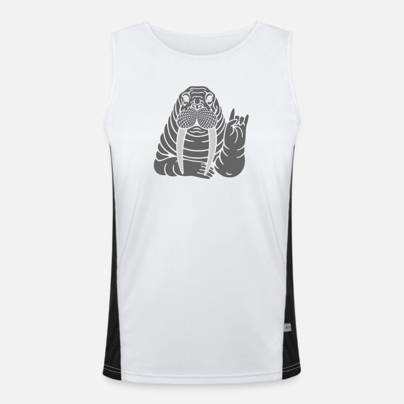 Walross Funktionelles Kontrast-Tank Top für Männer 