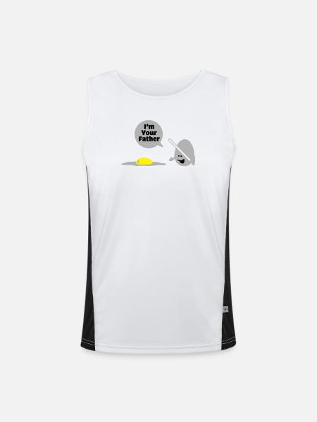 egg vader - Men's Functional Contrast Tank Top - white/black